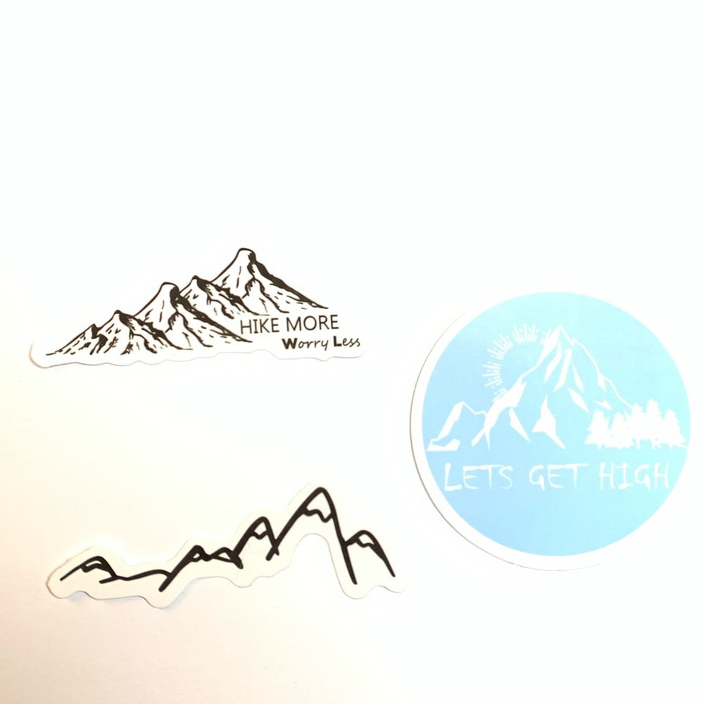 3pcs Mountain Vinyl Stickers